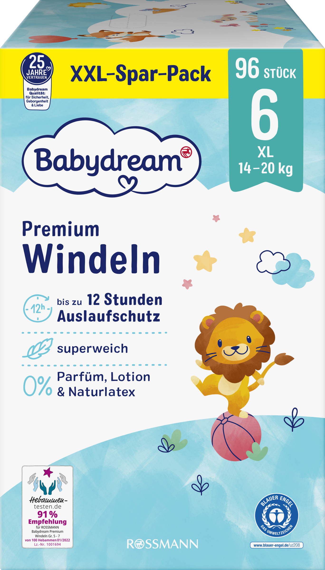 Babydream Premium bleer størrelse 6 XL, 96 stk., 14-20 kg