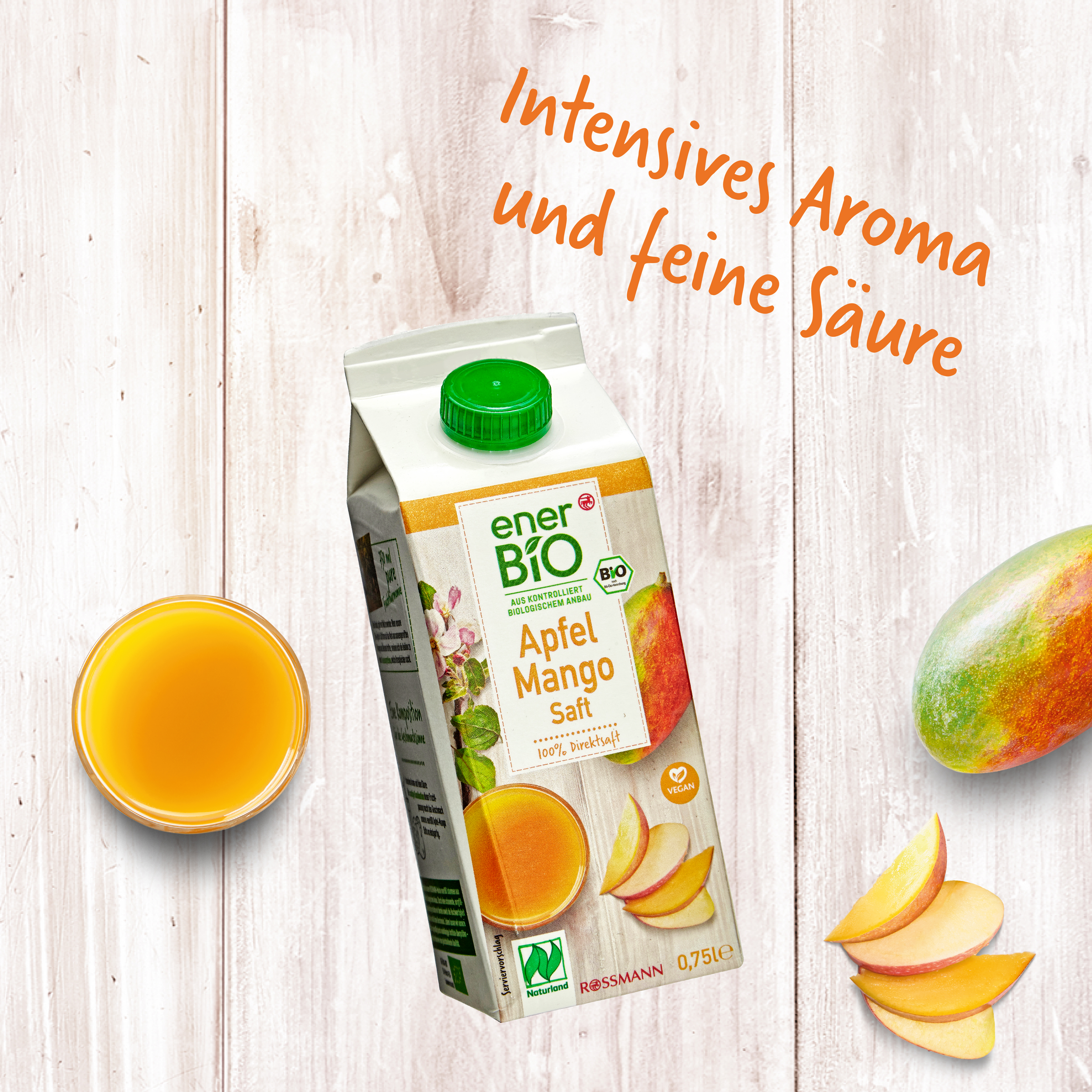 enerBiO Æble-mangojuice Naturland