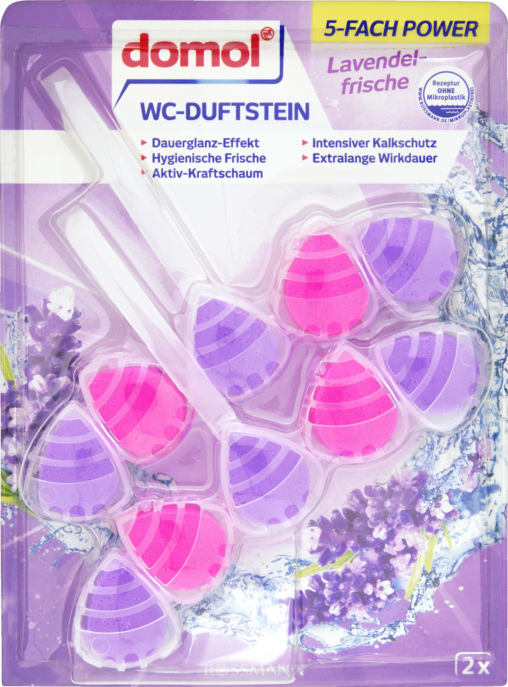 domol WC-duftkugle 5 x power frisk lavendel