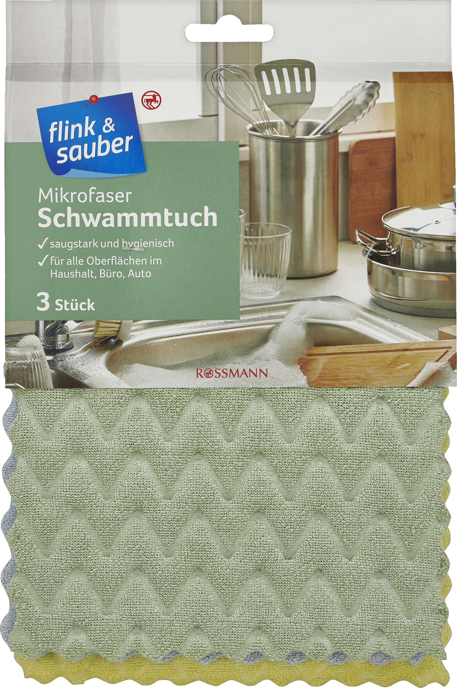 flink & sauber Mikrofiber-svampeklud