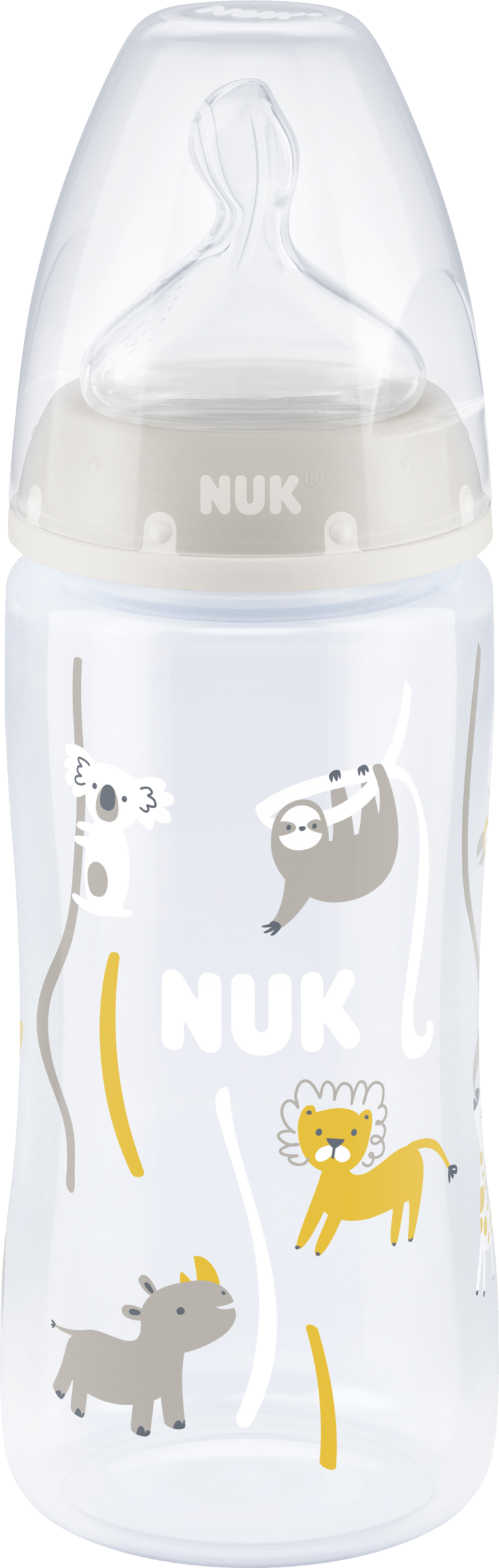 NUK First Choice+ sutteflaske med temperaturkontrol, 6-18 måneder, beige