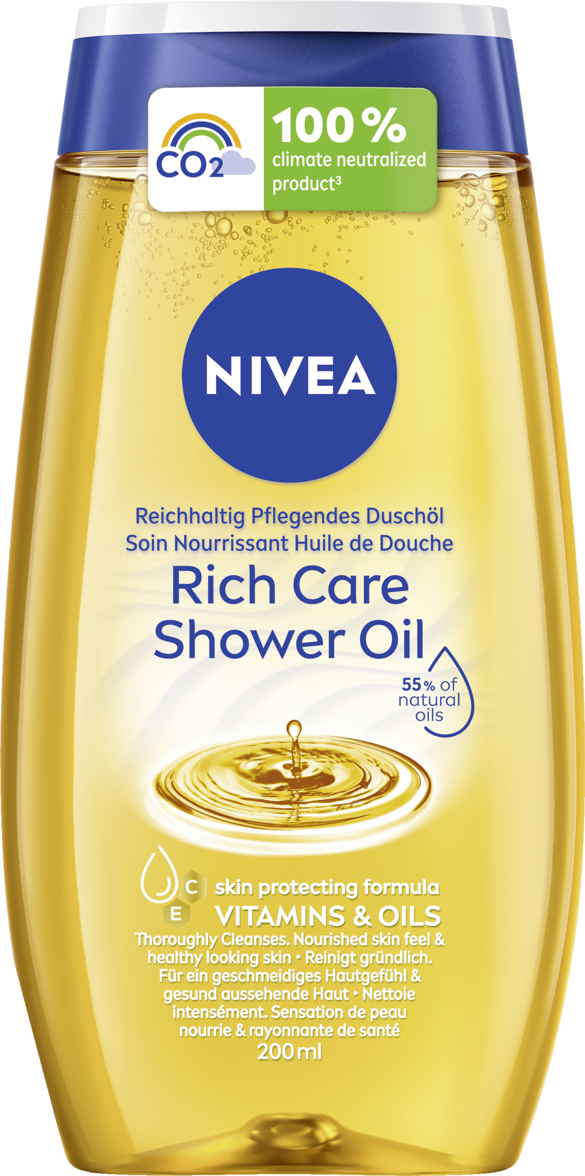 NIVEA Rich Care Shower Oil Køb online rossmann.dk